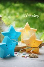 Μπομπονιερα βαπτισης φωτιστικο αστερι