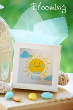 Μπομπονιερα καδρακι κουμπαρας ηλιος