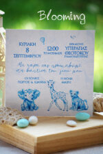 Προσκλητηρια βαπτισης blue safari ζωακια ζουγκλας - Image 2